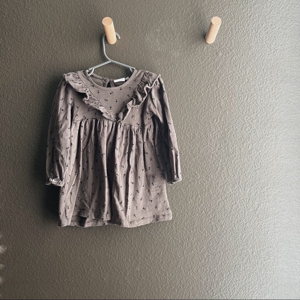 Zara Kids - Cotton Dress, Gray